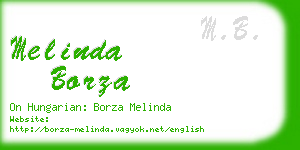 melinda borza business card